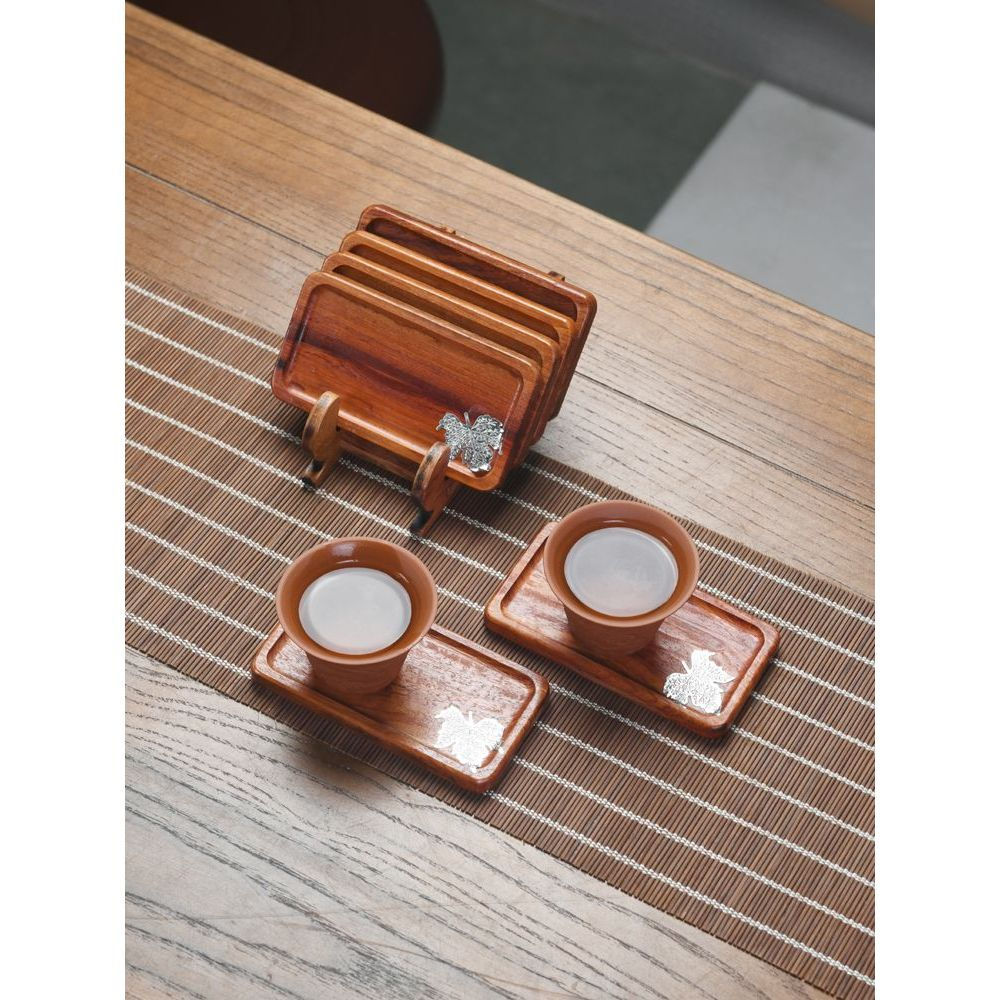 Tea set, kung fu tea cup, tea cup12y Wooden tea mat for tea ceremony, new rosewood tea coaster acces