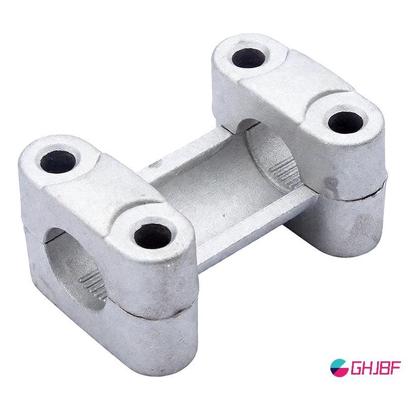 GHJBF] สนิมฟรีเชื่อมบาร์ Riser อะแดปเตอร์ Clamps อลูมิเนียม Silver Mount 22 มม. 7/8 นิ้วสําหรับ Stre