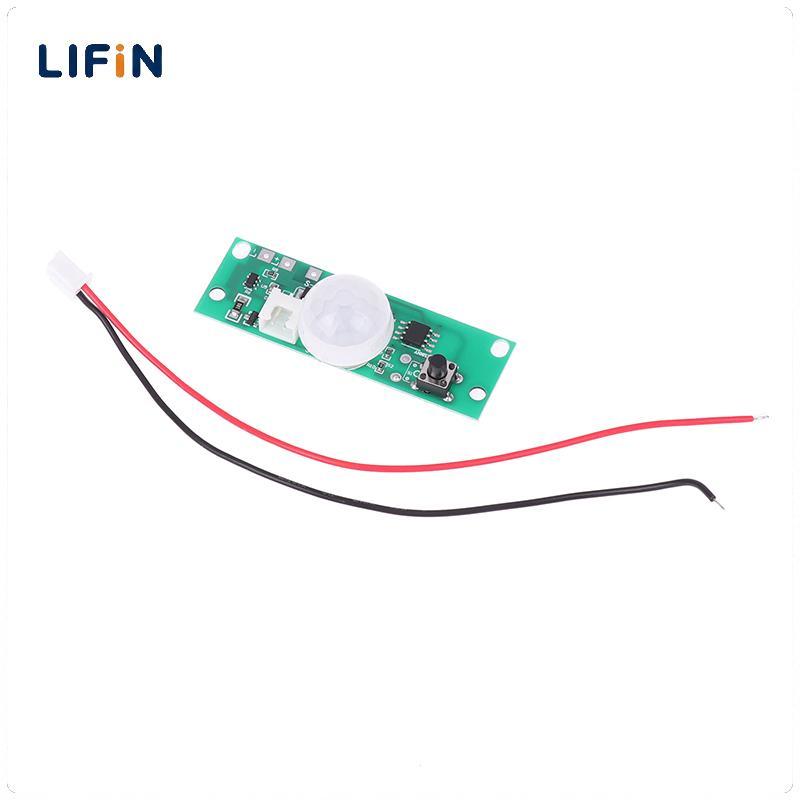 Lifin Mart แผงโคมไฟพลังงานแสงอาทิตย์3.7V DIY, แผงวงจรควบคุมโมดูลไฟกลางคืนเครื่องควบคุมอินฟราเรดร่างกายมนุษย์