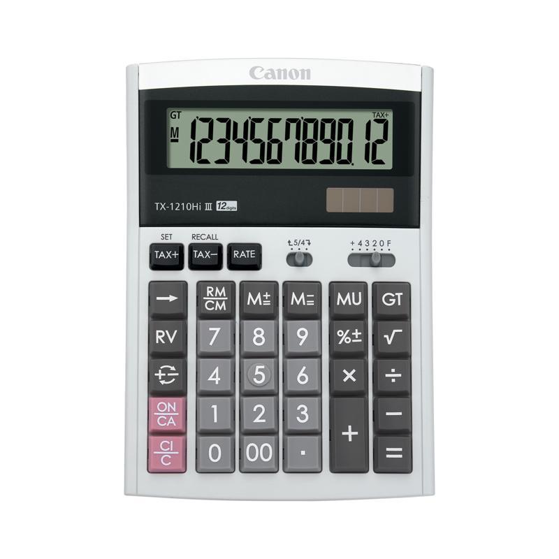 CANON เครื่องคิดเลขตั้งโต๊ะ รุ่น TX-1210 Hi III (จอแสดงผล 12 หลัก)