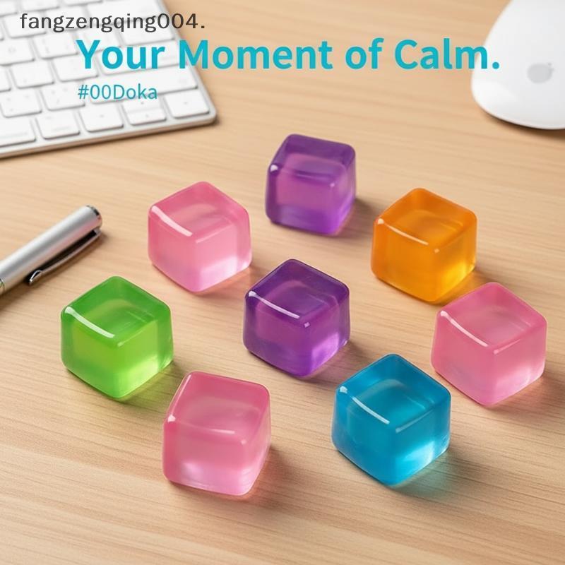 F4TH Slow Rebound Ice Cube Squishy ความเครียดบรรเทาสําหรับเด็กและผู้ใหญ่ f4th