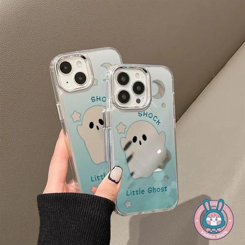 น่ารัก Ghost Mirror เคสโทรศัพท์สําหรับ OPPO K15 K13 Turbo Pro Plus A38 A33 A32 A31 A18 A17K A17 A15S