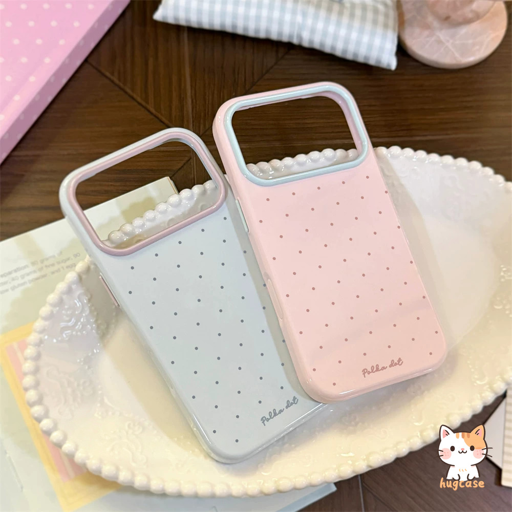 เคสซิลิโคนกันกระแทก รุ่นใหม่ สีเจลลี่พาสเทล ลายจุด ขอบคอนทราสต์ สำหรับ IPhone 18 11 13 15 17 16 12 Pro Max 18 17 15Pro
