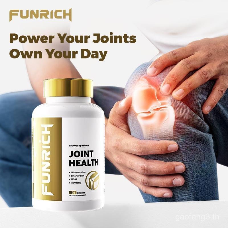 FUNRICH Joint Health อาหารเสริม, ประกอบด้วย Amino Glucose, Chondroitin, M & C และขมิ้น, เหมาะสําหรับ