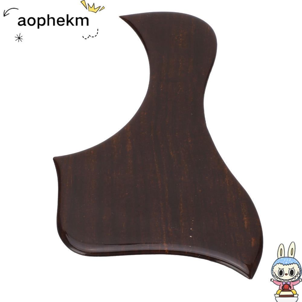 AOPHEKM เครื่องดนตรี Pickguard, วัสดุ PVC Self Adhesive Acoustic Guitar Pickguard, ทนทานหนาลายไม้กีต