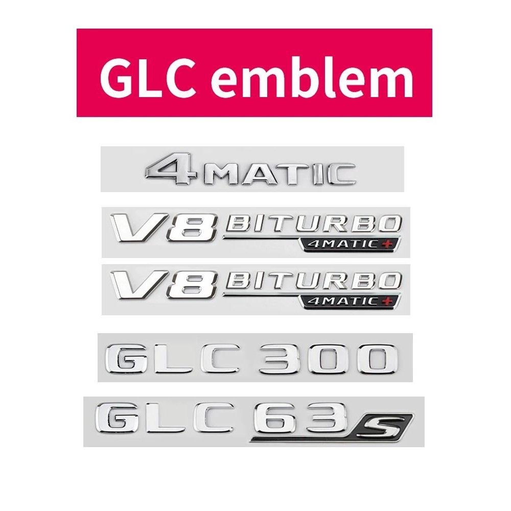 เหมาะสําหรับ GLC CLASS X254 X253 GLC43 63S GLC220d 300 4MATIC AMG หางเคลือบเงาสีดําเงิน
