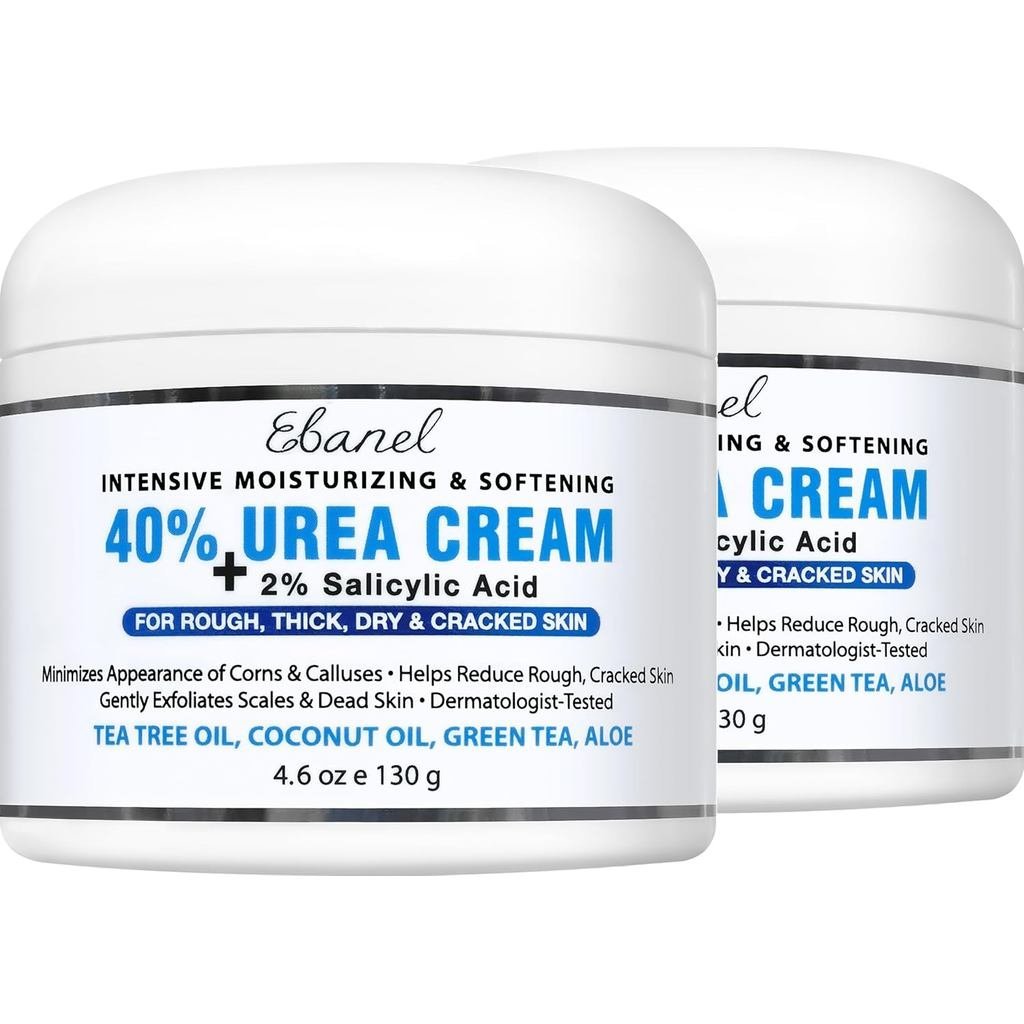 Ebanel Urea Cream 40% plus Salicylic Acid 2% สําหรับผิวเท้าแตกแห้ง 2PK OB02
