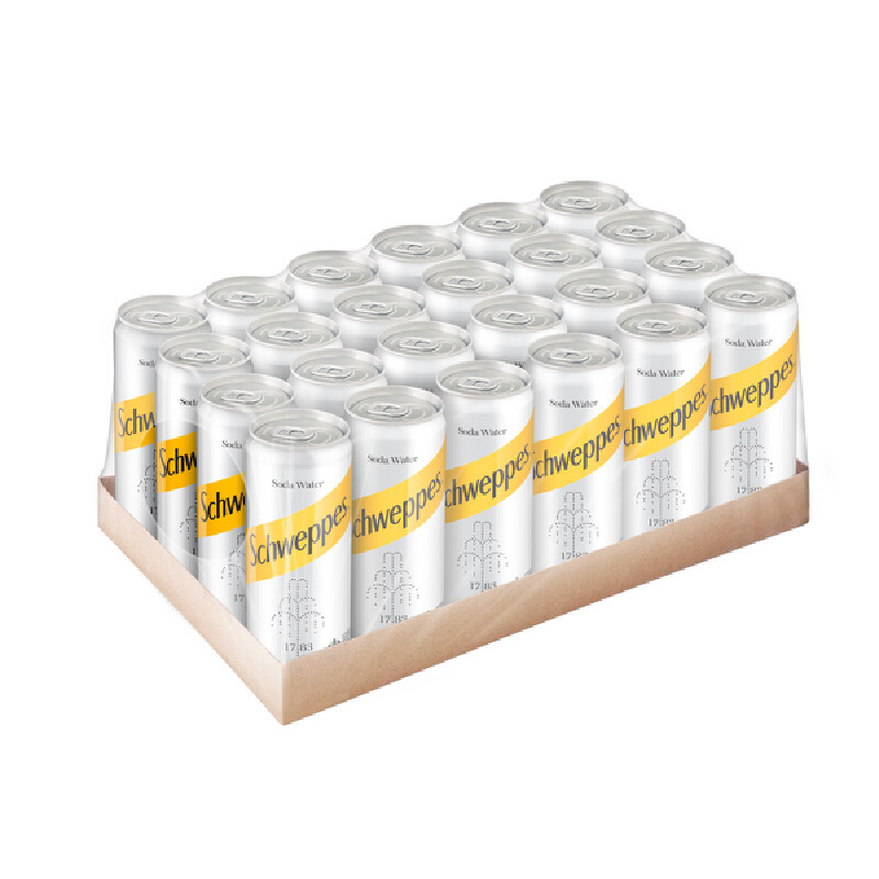 SCHWEPPES เครื่องดื่มโซดา ขนาด 330 มล. (แพ็ค 24 กระป๋อง)
