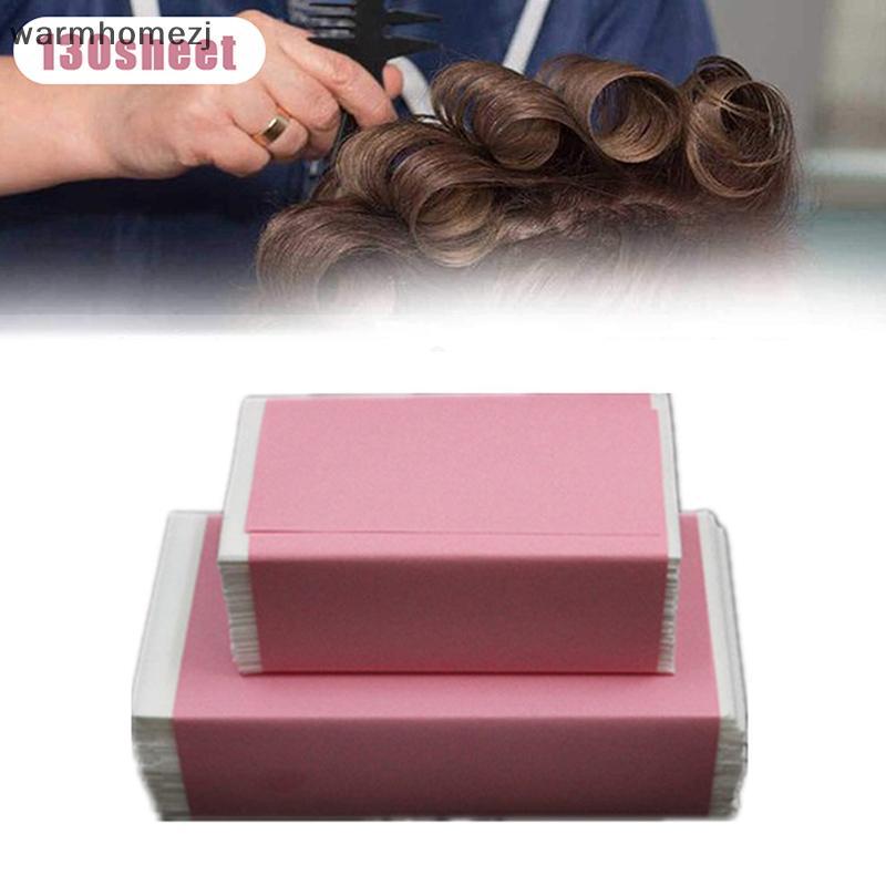 วอร์มโฮมzj กระดาษดัดทนความร้อน 130 แผ่น เครื่องมือจัดแต่งทรงผมแบบใช้แล้วทิ้ง WAR