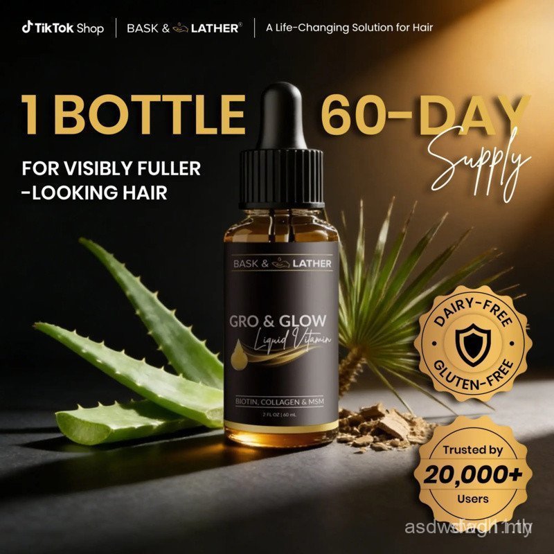 Gro&GlowLiquidVitaminsforHair,Nails&-WithBiotin,CollagenandM YMFN IIIA