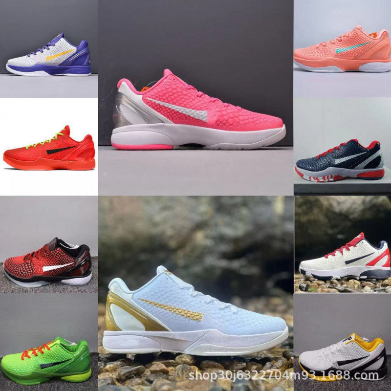 Cross-Border Kobe 6 Green Hornet Campus รองเท้าบาสเก็ตบอลต่อสู้จริง ZOOM Kobe 6 กันลื่นทนต่อการสึกหร