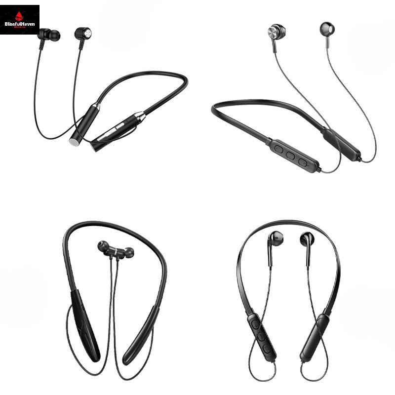 หูฟัง หูฟังไร้สาย Magnetic Sport สายคล้องคอคอแขวน TWS หูฟังไร้สาย Blutooth พร้อมไมโครโฟน