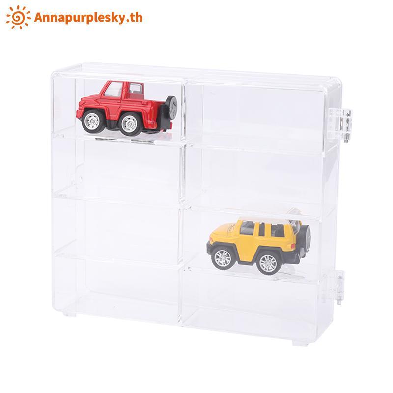 Annapursky 1:64 Scale Toy Car Display Box, 8-Slot Clear Dust Storage Container TH