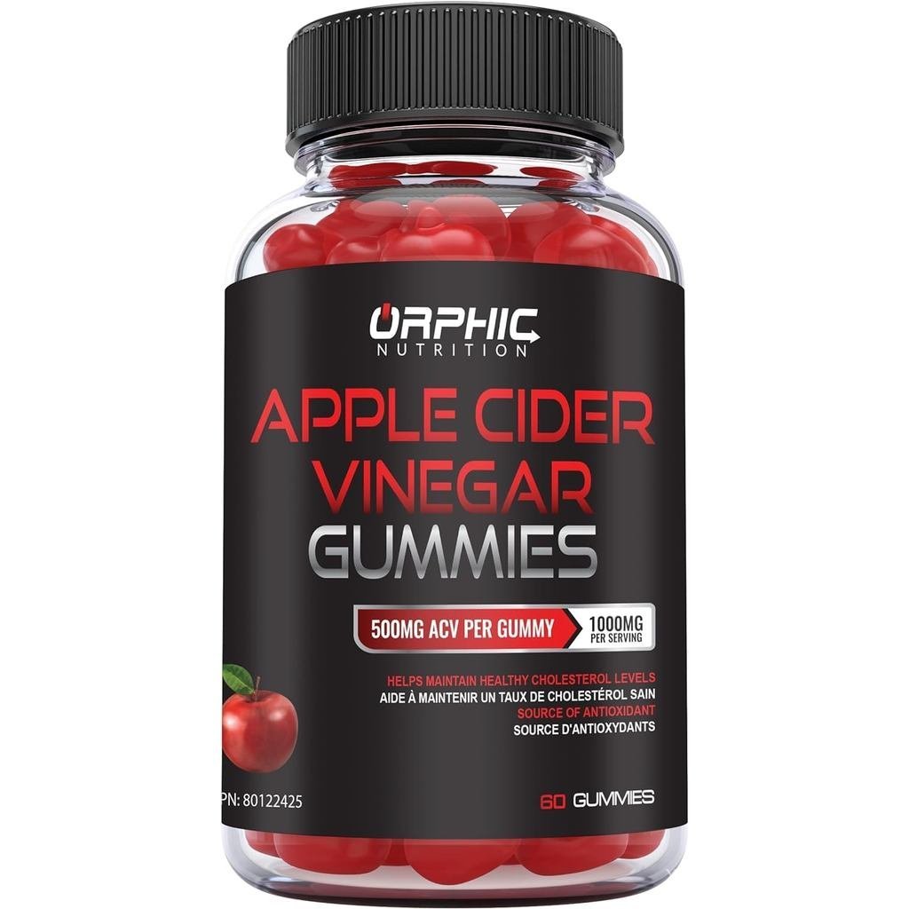 ORPHIC NUTRITION Apple Cider Vinegar Gummies 1000mg ACV (60 ชิ้น)