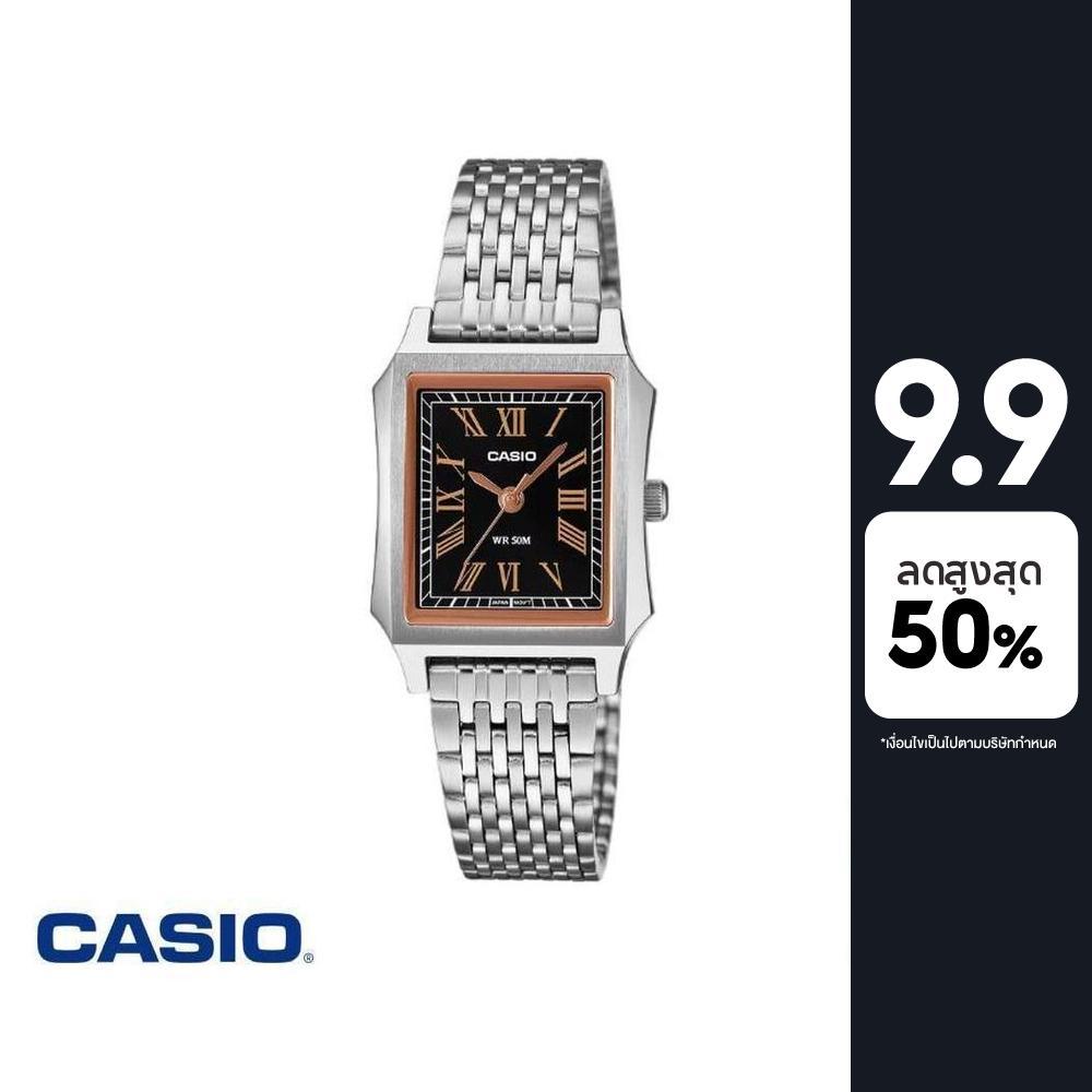 CASIO นาฬิกาข้อมือ CASIO  รุ่น LTP-B190D-1BVDF สายสเตนเลส สีดำ
