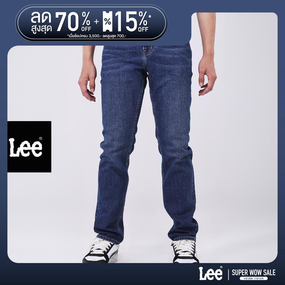 LEE กางเกงยีนส์ผู้ชาย เอวกลาง ทรงเข้ารูป Zed รุ่น LE S526MZEDF05 สียีนส์กลาง