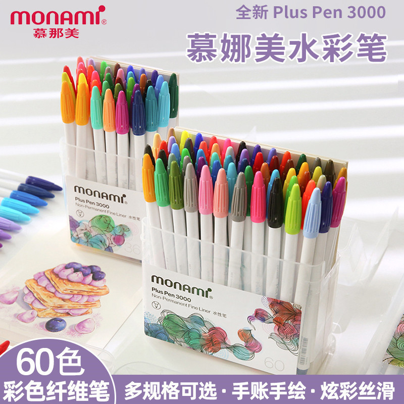 เกาหลี Monami Monami 3,000 ปากกาสีน้ําคู่มือหมายเหตุHook Lineปากกาสีปากกาน่ารักสร้างสรรค์ปากกาน้ํา