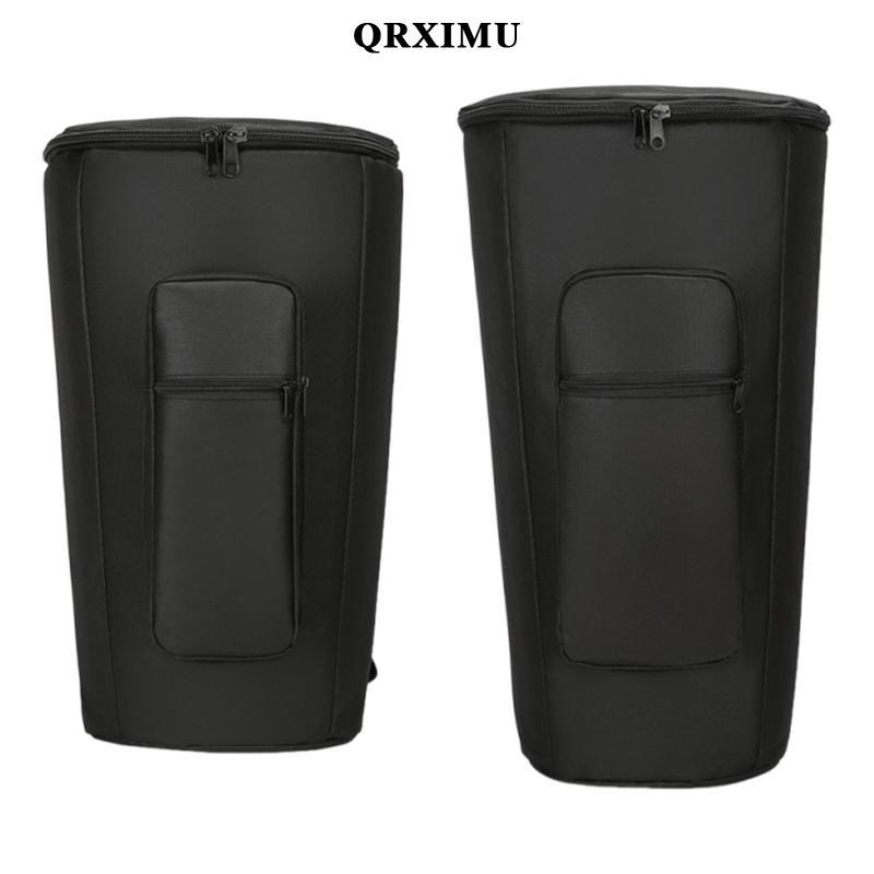 Sharprepublic Drum Bag Holder Sticks กันน้ําสีดําเบาะสบาย Djembe กระเป๋าเป้สะพายหลังสําหรับเครื่องดน