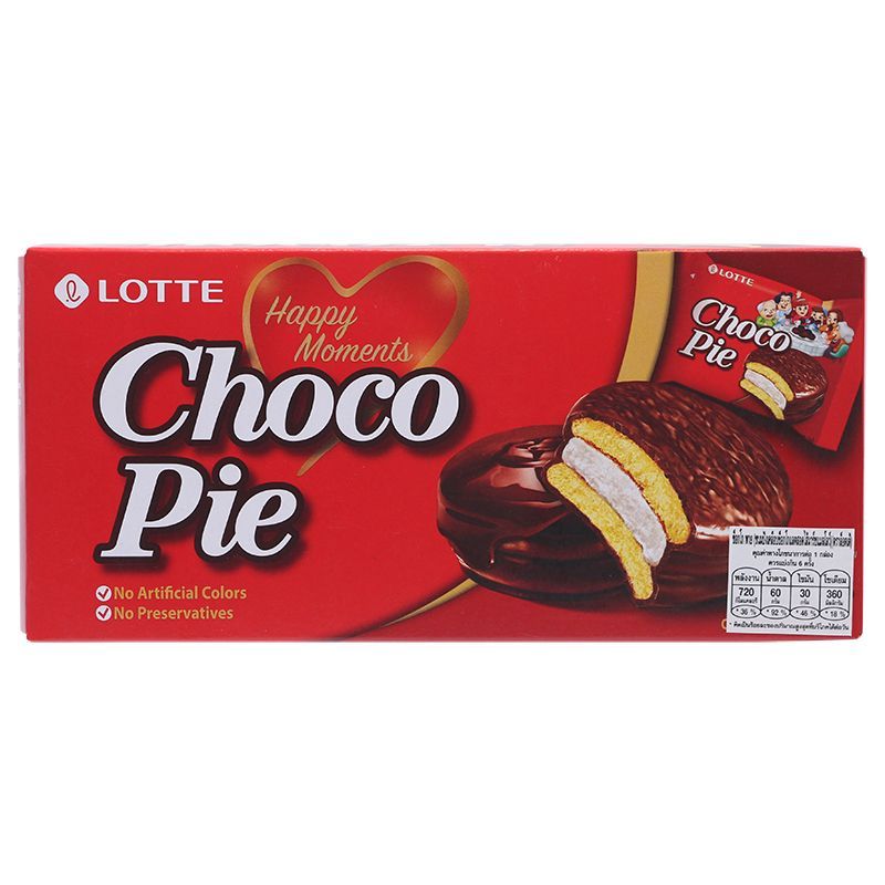 ลอตเต้ช็อกโกพาย 168กรัม Lotte Choco Pie 168g.