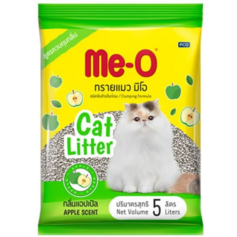 มีโอทรายแมวกลิ่นแอปเปิ้ล 5ลิตร Meo Cat Litter Apple Scent 5Ltr.