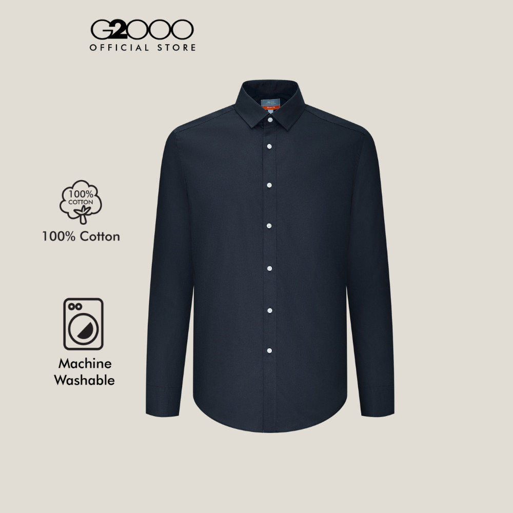 G2000 เสื้อเชิ้ตแขนยาวแบบทางการสำหรับผู้ชาย Smart Fit รุ่น 5812050279 สีกรมท่าเข้ม