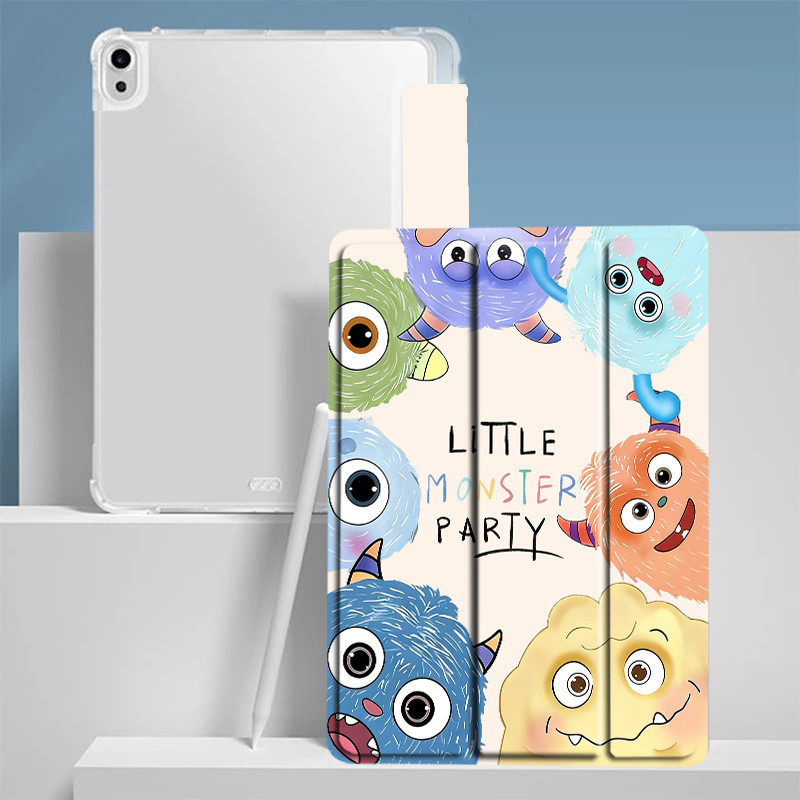 เคสไอแพด 10.2 gen9 gen8 gen7 Air4 Air5 10.9 Gen 10 Air3 Pro10.5 Air 1 2 เคสลายรูปการ์ตูน เคสหลังใส พร้อมช่องใส่ปากกา