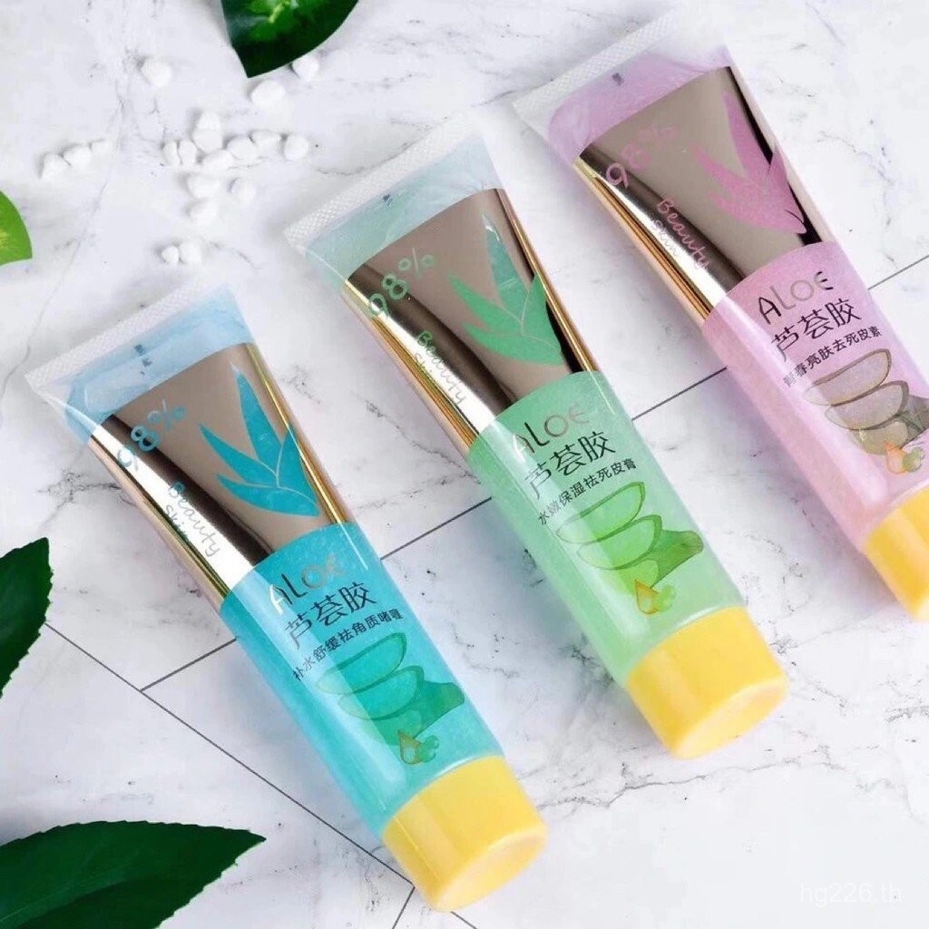 Lingjia Girl Aloe Vera Gel Exfoliating Body Exfoliating Gel Removing Blackheads เจลแต้มสิวหญิงตั้งคร