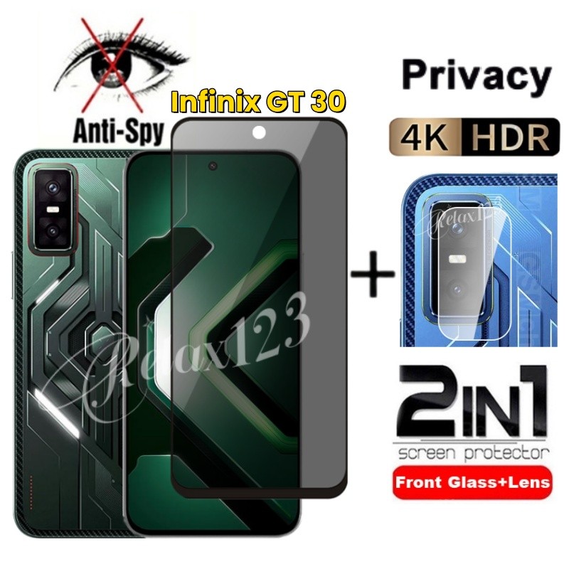 สําหรับ infinix GT 30 5G 2025 2in1 กระจกนิรภัยความเป็นส่วนตัวสําหรับ Infinix GT 30 Pro GT30 GT30Pro 