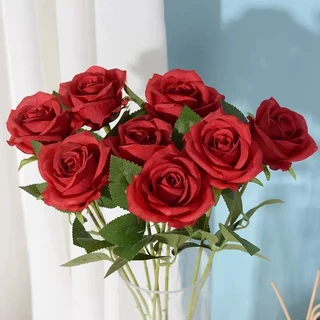 CORNER🌹ดอกกุหลาบ กุหลาบแดง ดอกกุหลาบประดิษฐ์ ดอกกุหลาบปลอม ช่อสําหรับดอกไม้ถนนแต่งงาน พร้อบถ่ายรูป