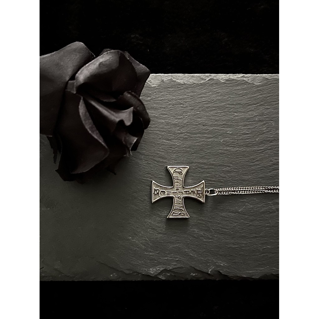 Erd Cross สร้อยคอลายเงินสเตอร์ลิง สไตล์Hip Hop สำหรับทั้งผู้ชายและผู้หญิง