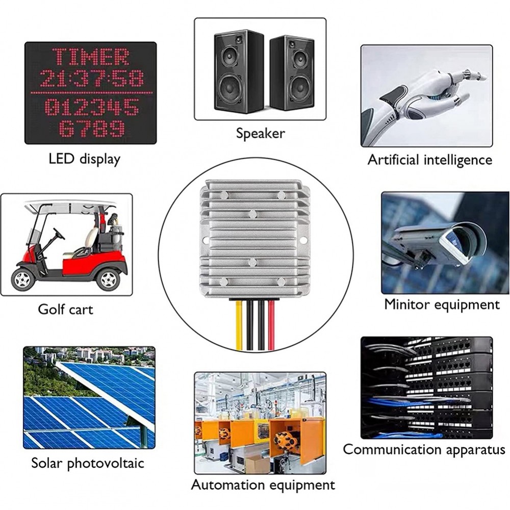 DC 12V to DC 19V Step-up Power Supply 5A 95W DC ตัวแปลงแรงดันไฟฟ้าสําหรับรถยนต์เรือ