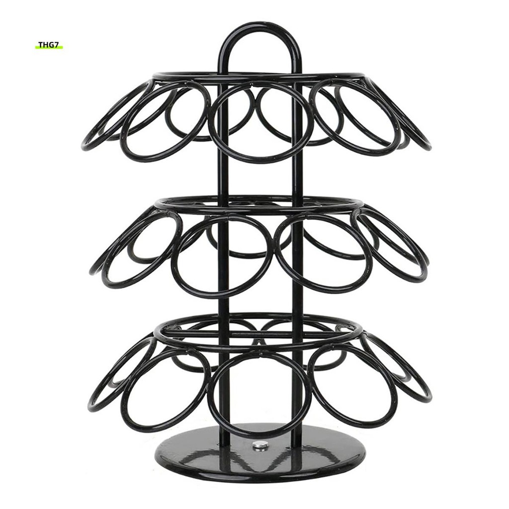 Belinda7Coffee Pod Storage เข้ากันได้กับ K Cups (27 Pods), สีดํา