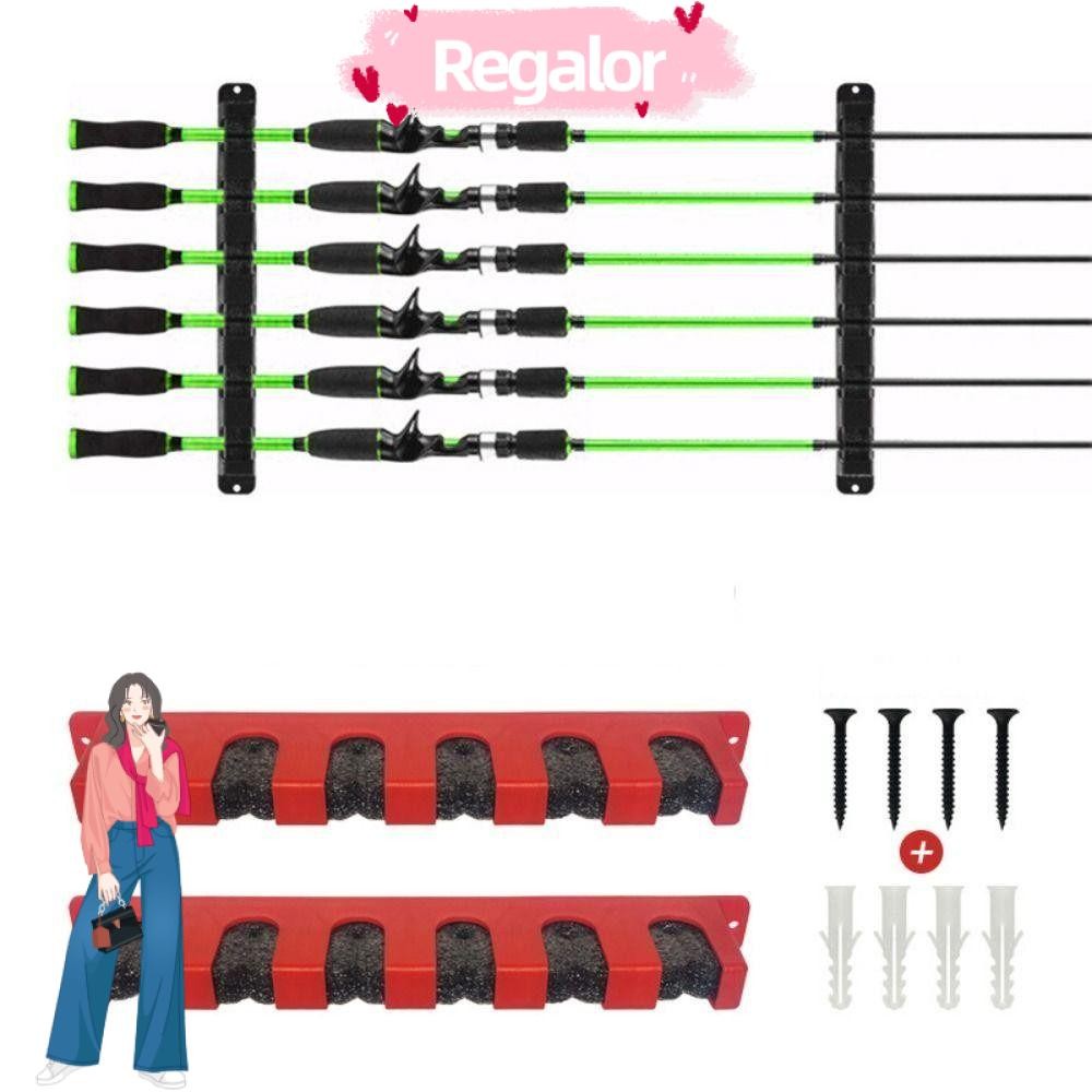 ชั้นวางคันเบ็ด EPDM Foam สีดำ สีแดง และสีฟ้า ติดตั้งได้ทั้งแนวนอนและแนวตั้ง