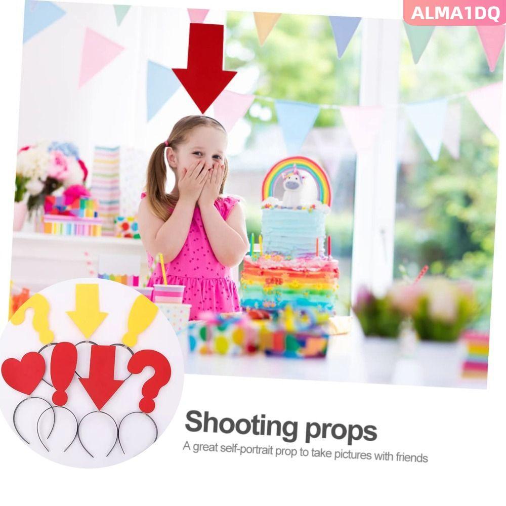 ALMA1DQ Concert Headwear, สร้อยผมเครื่องหมายคำถาม 8.6 นิ้ว, สำหรับปาร์ตี้สนุกๆ