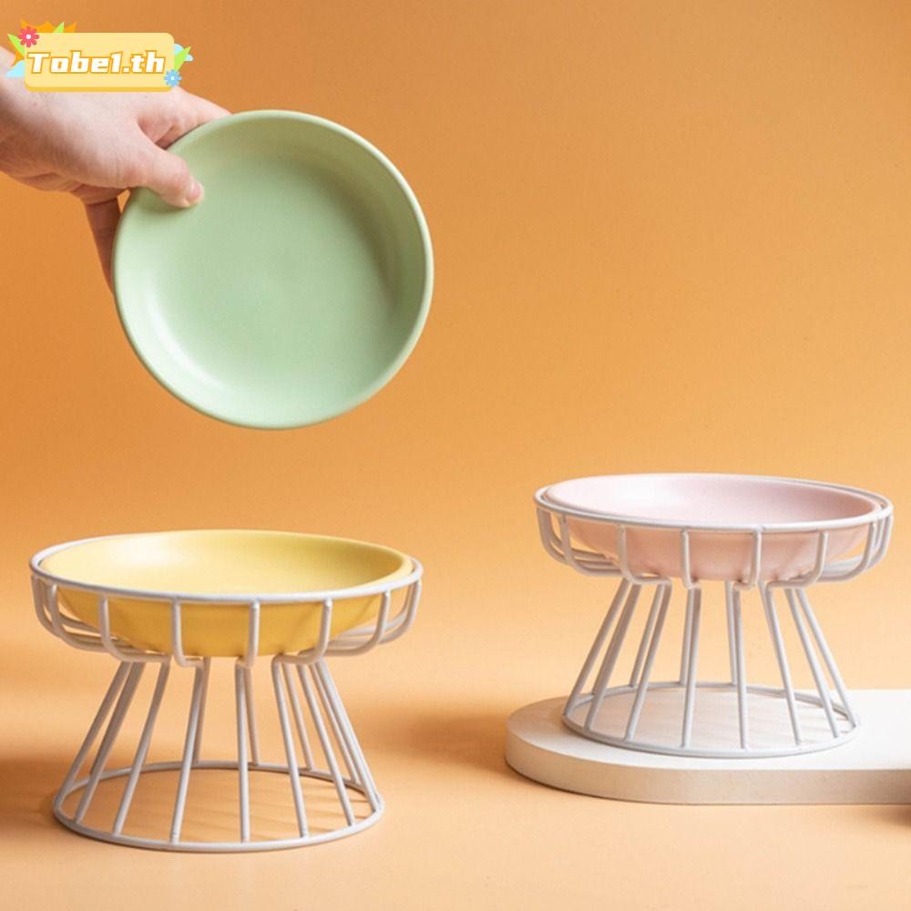 TOBE1 ชามสัตว์เลี้ยง, สัตว์เลี้ยงคอป้องกันสัตว์เลี้ยงชามขนมชามอาหารแมว, ล้างทําความสะอาดได้เซรามิกยกจานให้อาหารสัตว์เลี้ยงสัตว์เลี้ยงสัตว์เลี้ยง