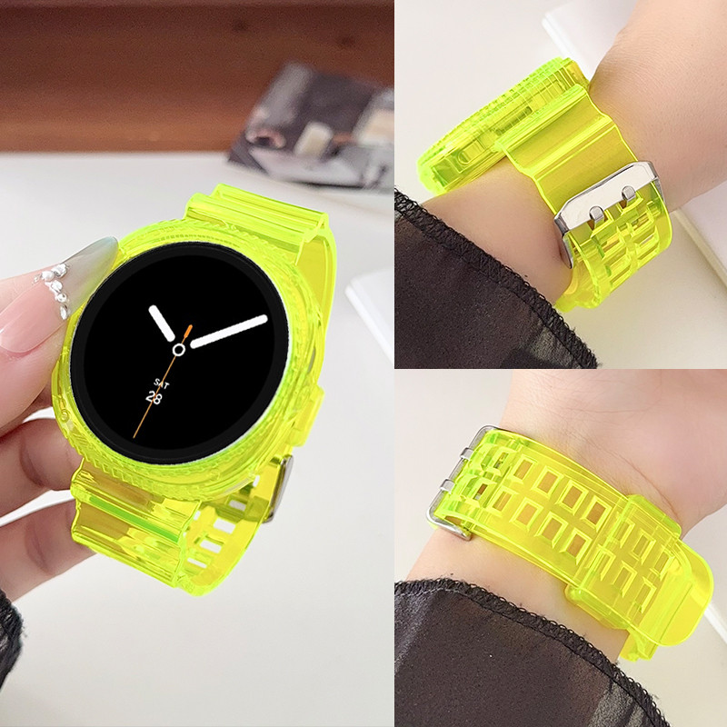 เคสใส + สายรัดสําหรับ Samsung Galaxy Watch 8 40 มม.44 มม.สร้อยข้อมือซิลิโคน correa Galaxy Watch 8 คลาสสิก 46 มม.สายรัดข้อมือ
