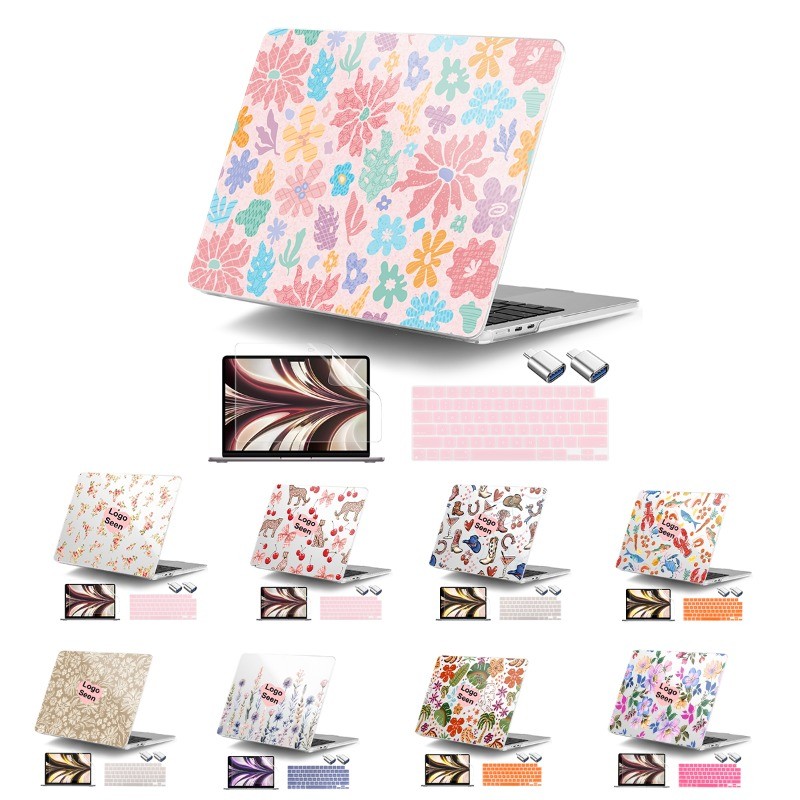 คริสตัล hard พิมพ์สําหรับ MacBook 2025 M4 Air 13 A2681 A3113 A3240 M3 M2 Air 15 "A2941 A3114 A3241 Air 13 A2337 M1 A2179 กรณี