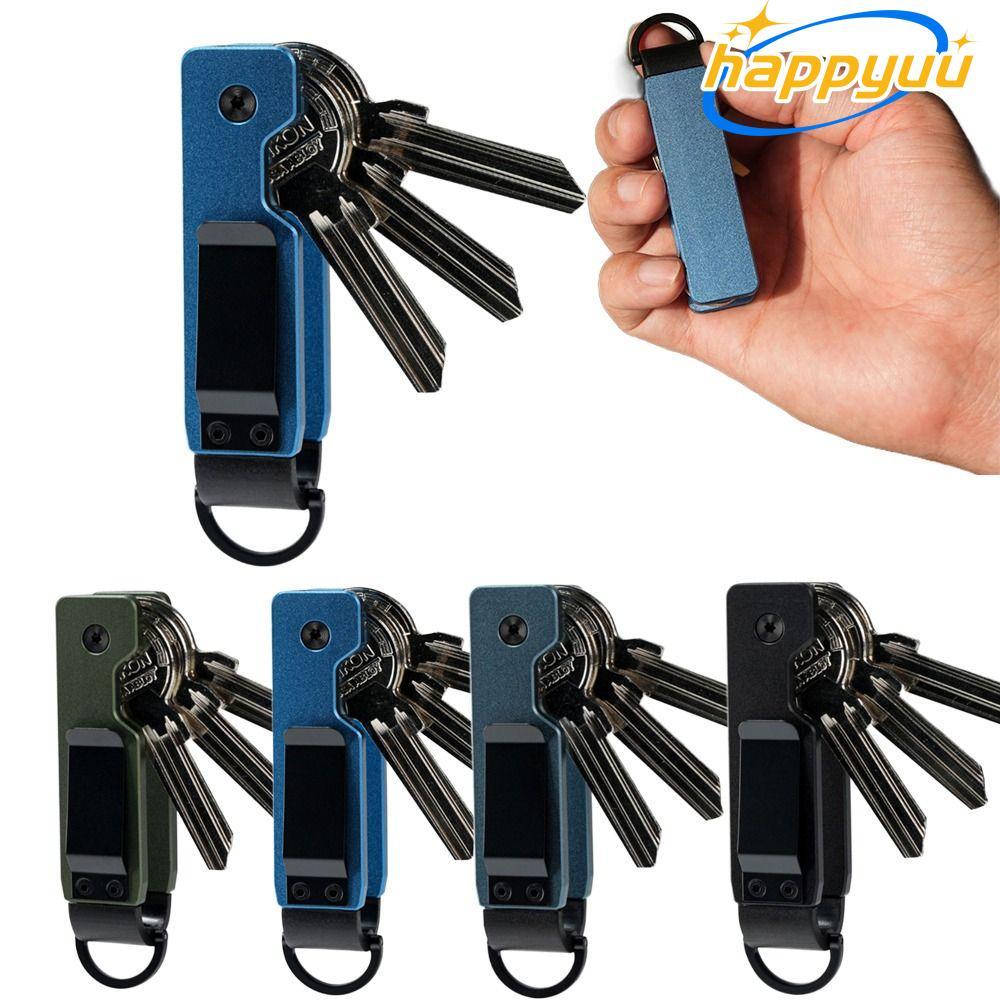 HAPPYUU Key Organizer, Compact Minimalist Key Holder, Metal Holds 2-5 Keys Keys Bag Outdoor
