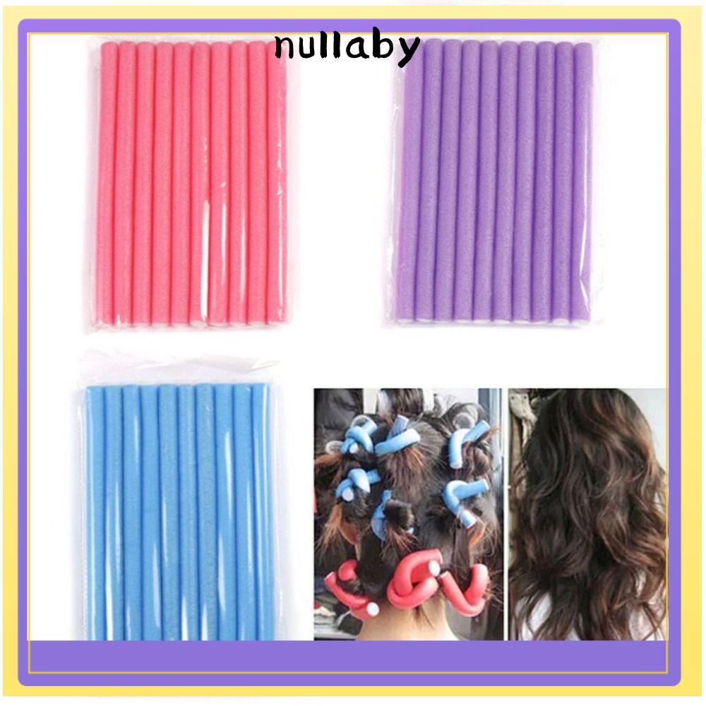 NULLABY Perm Curling Bar, แท่งม้วนผมโฟมนุ่มสีสันสดใส, เครื่องมือจัดแต่งทรงผมเหล็กดัดผมฟองน้ําสีสุ่ม DIY สากล