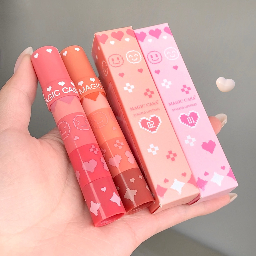 MAGIC CASA CASA ลิปสติกสี่ส่วนปากกา Matte Soft Mist ลิปสติกผสม