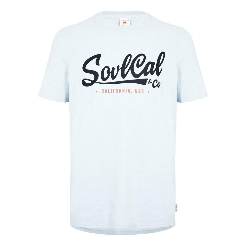 2025 fashion Soulcal Mens Large - T Shirt Mens (sky Marl) - Sports Direct