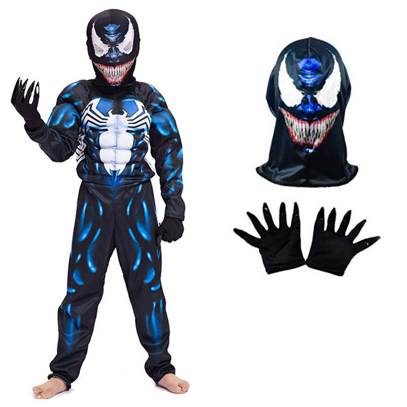เสื้อผ้าเด็ก Halloween Venom ชุดคอสเพลย์ superhero สำหรับงานปาร์ตี้