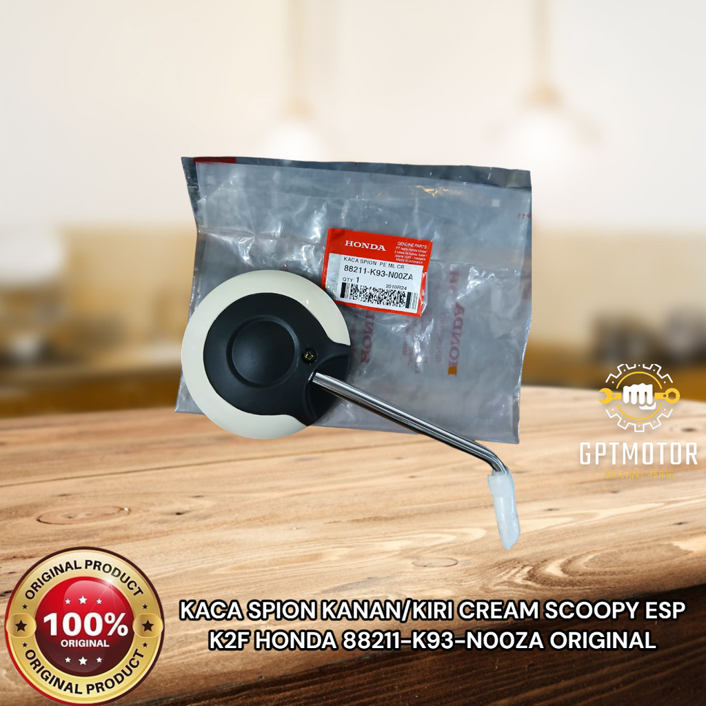 RIGHT/LEFT REAR VIEW MIRROR CREAM SCOOPY ESP K2F HONDA 88211-K93-N00ZA เดิม