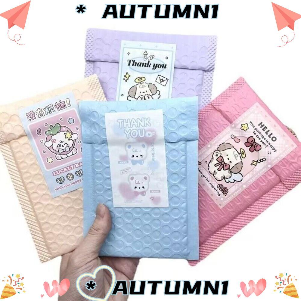AUTUMN ซองเบาะ 10 ชิ้น,|Mailer สี PE Bubble Mailers, Self Seal Pearl film Self Seal Packaging