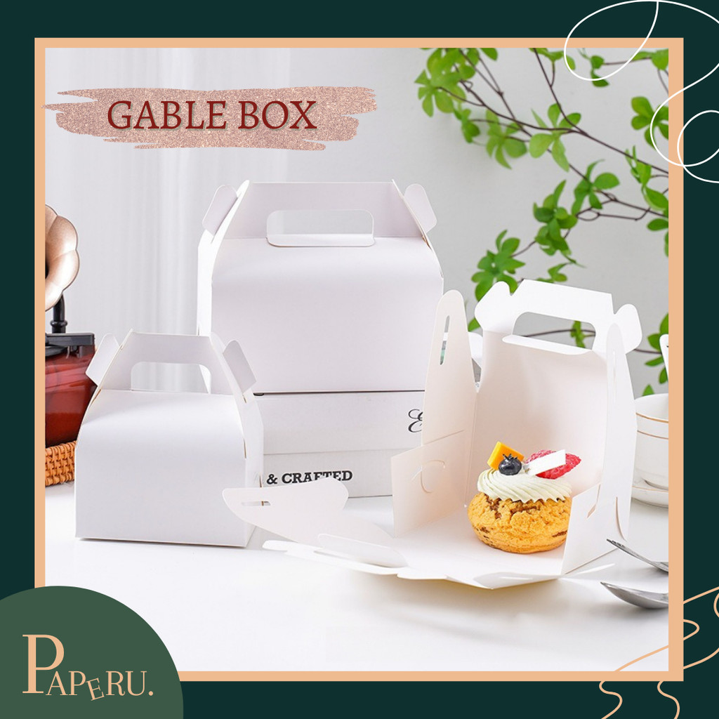 [PAPERU] Gable Box Cake Box Cake Box Hampers ของที่ระลึก Gift Pack