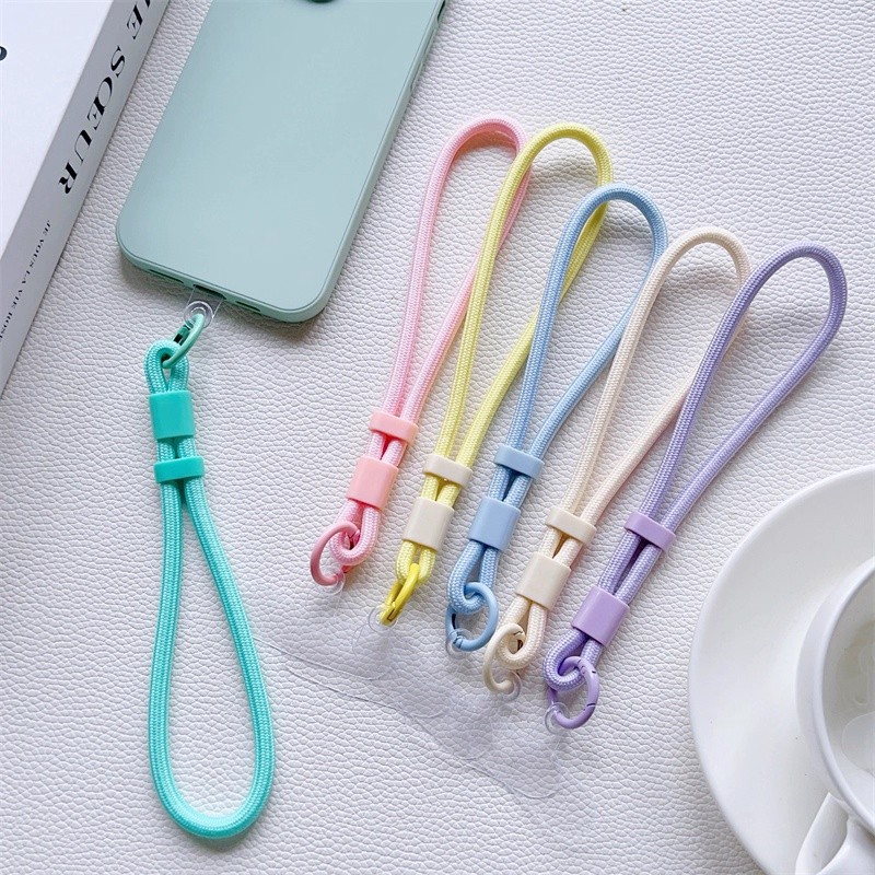 มาโคร เชือกคล้องโทรศัพท์แบบปรับได้สไตล์สีเรียบง่ายสําหรับสวมใส่สบายหลายสี