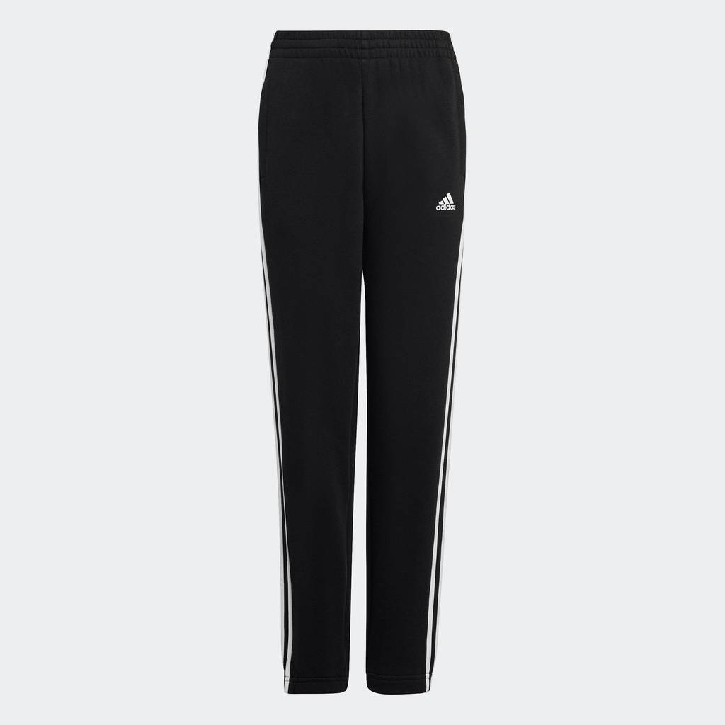 adidas ไลฟ์สไตล์ กางเกงขายาวผ้าฟลีซ Essentials 3-Stripes เด็ก สีดำ HR6333