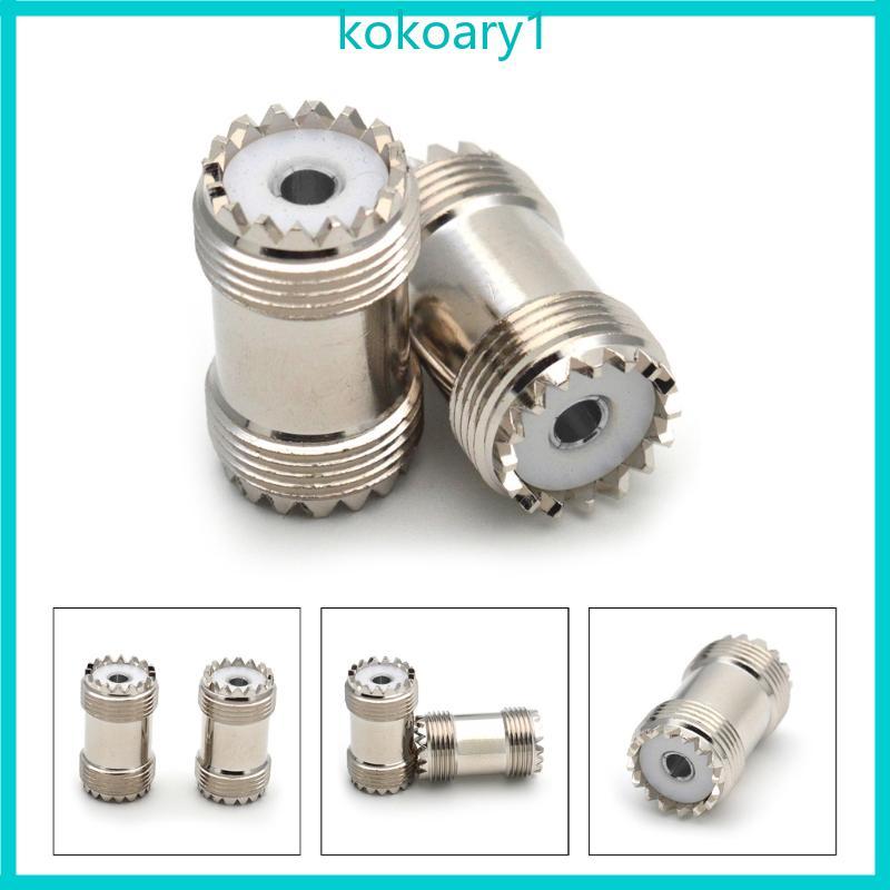 KOKO 2 ชิ้น UHF หญิง SL16 UHF PL259 หญิง RF Connector เสาอากาศอะแดปเตอร์ทองแดง