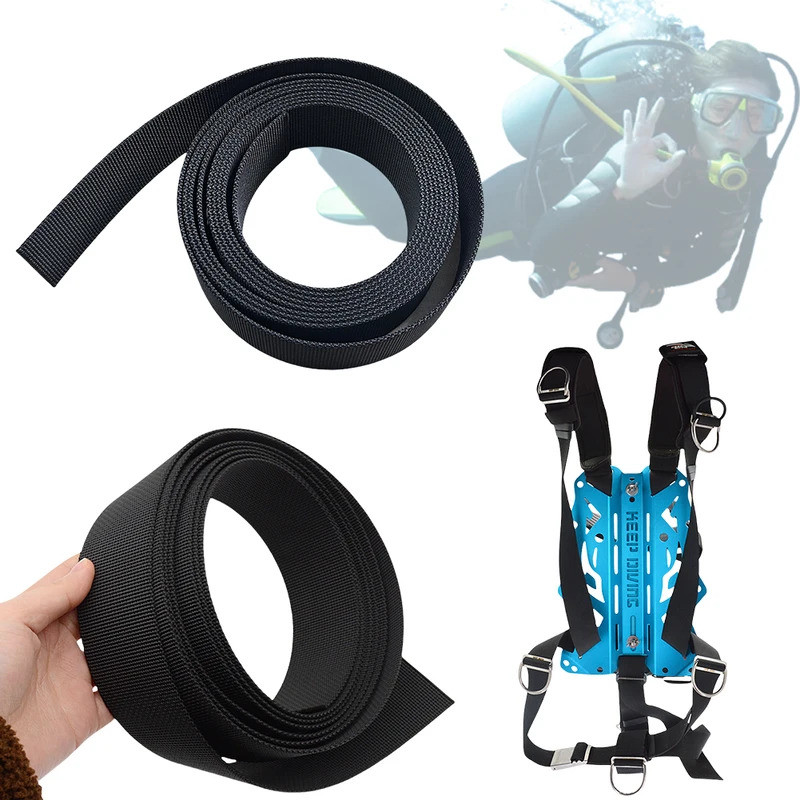 Scuba Diving Weight Belt Webbing Strap Heavy Duty Scuba Diving Weight Waist Belt 3.5m Backplate Webb