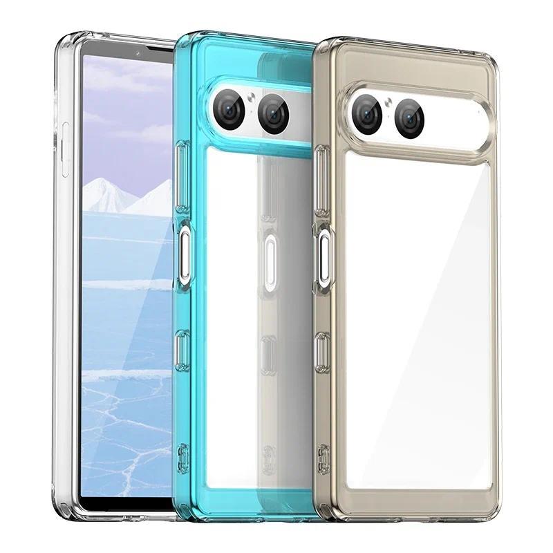 เคสโทรศัพท์โปร่งใสสําหรับ Sony Xperia 10 VII กรณีสีสันกลับสําหรับ Sony Xperia 10 VII สําหรับ Sony Xp